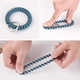 thumbnail image 3 of Leaveforme 5Pcs 2.5cm Diameter Spiral Wrist Coil with Steel Key Ring, Flexible Wrist Band Key Chain Bracelet, Stretches to 12", 3 of 8