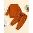 thumbnail image 3 of Bagilaanoe 2PCS Toddler Baby Boy Long Pants Set Letter Print Long Sleeve Sweatshirt  Tops + Sweatpants 3M 6M 12M 18M 24M 3T Kids Casual Sweatsuits, 3 of 9