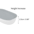 thumbnail image 2 of Unique Bargains 2 Pair Invisibility Height Increase Half Pad Shoe Inserts Gray, White 0.98", 2 of 5
