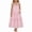 Pink, variant on ZHOGXU Kids Girls Spaghetti Strap Solid Color Tiered Layered Ruffle Tie Straps Dress Vacation Comfortable Wear