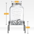 thumbnail image 2 of Dispensador de bebidas NETANY de vidrio de 2 galones con soporte y tapa, 2 of 7
