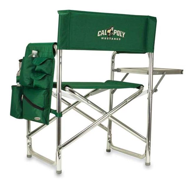 Picnic Time 809-00-121-904-0 Cal Poly Mustangs Chaise de Sport Imprimé Numérique&44; Vert Chasseur