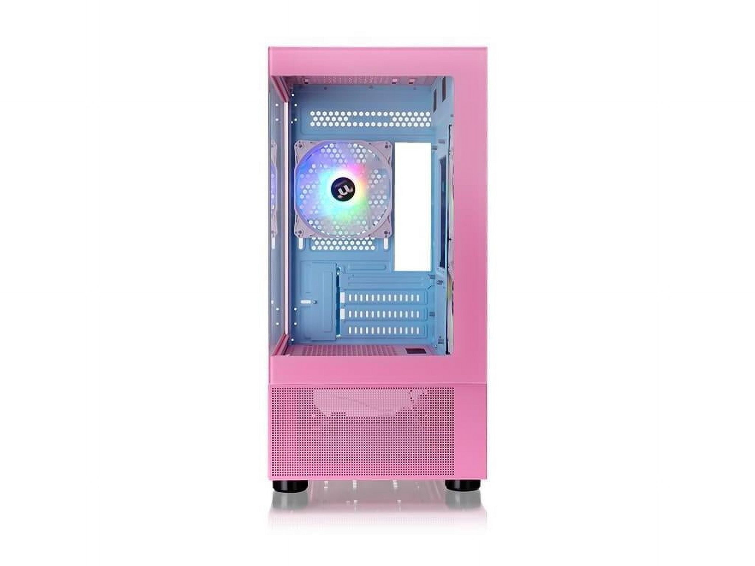 Thermaltake View 170 TG ARGB Bubble Pink Micro Chassis - Micro Tower - Bubble Pink - Tempered Glass, SPCC - 3 x Bay - 3 ? 120mm Fan(s) Installed - Micro ATX, Mini ITX Motherboard Supported - 2 x Fa...