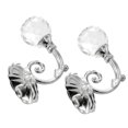 thumbnail image 1 of 2pcs Vintage High-Grade Zinc Alloy Artificial Crystal Wall Tieback Curtain Hook Towel Hanger for Cloth-hat Hook(Silver Grey), 1 of 4