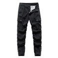 thumbnail image 1 of Ceisia Men's All-Season Fashion Solid Color Gift Multi-Pocket Workwear Pants with Ankle Strap Elastic Waist for Outdoor Casual Protection, 1 of 6