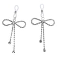 thumbnail image 1 of Sxiwei Non-Piercing Nipple Rings Rhinestone Nipple Clips Body Jewelry for Women Silver 1 One Size, 1 of 6