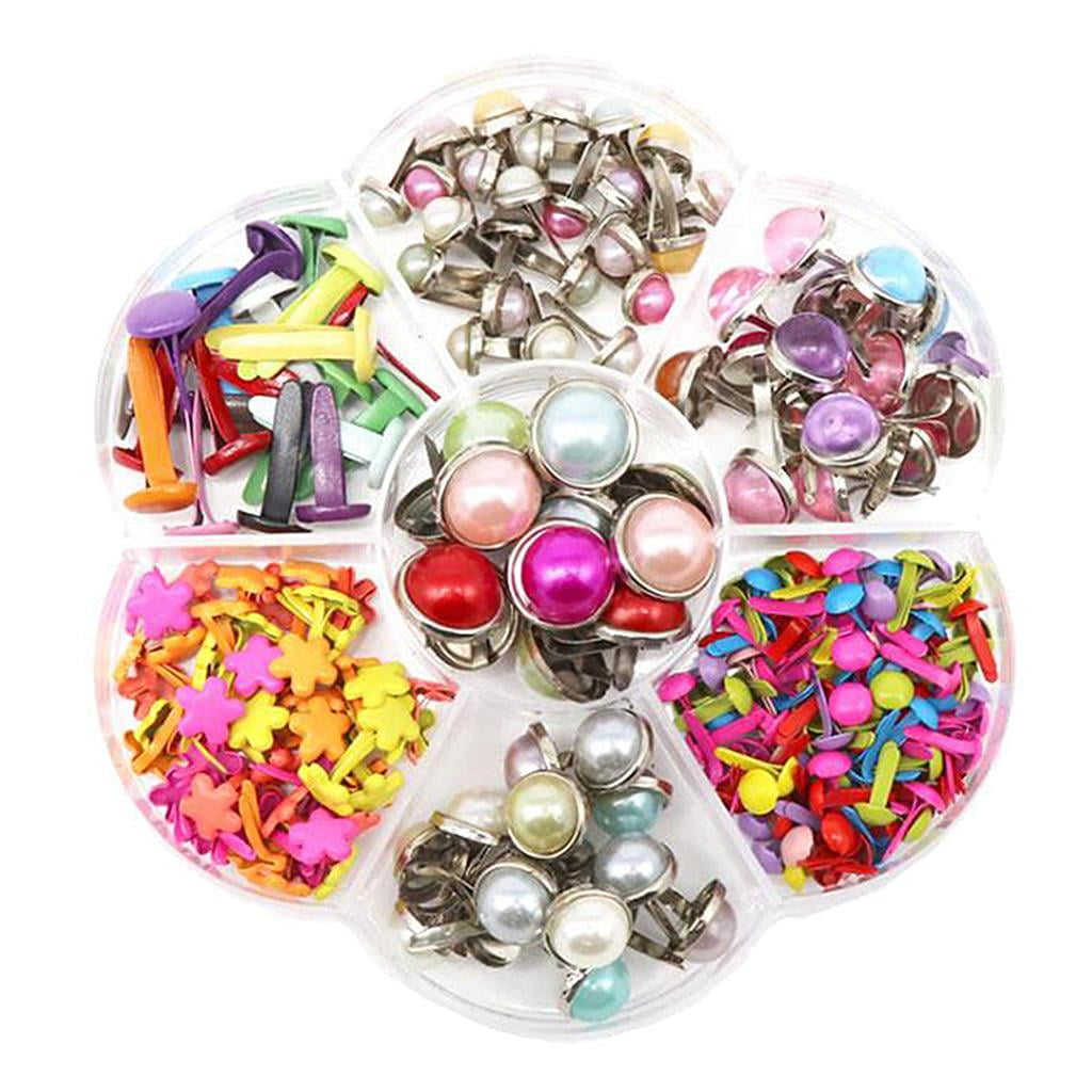 Mini Brads, Assorted Color Metal Paper Fasteners, Brads Split Pins for DIY  Handmade Projects Stamping Scrapbook Embellishment , 240pcs 