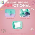 thumbnail image 2 of Caboodles Pretty in Petite Makeup Box, Two-Tone Pink on Lavender, Hard Plastic Organizer Box, 2 Swivel Trays, Fashion Mirror, Secure Latch for Safe Travel, 2 of 4