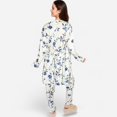 thumbnail image 5 of Lounge Women's Floral Print 3-Piece Pajama Set with Long Cardigan and Elastic Waist Pants - X Large, Light Beige, 5 of 7