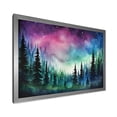 thumbnail image 2 of Designart "Aurora Borealis Mountains Purple Spectacle I" Landscapes Framed Wall Art Decor - Coastal Purple Landscape Cottage Mountains Winter Bedroom Framed Canvas Wall Art, 2 of 6