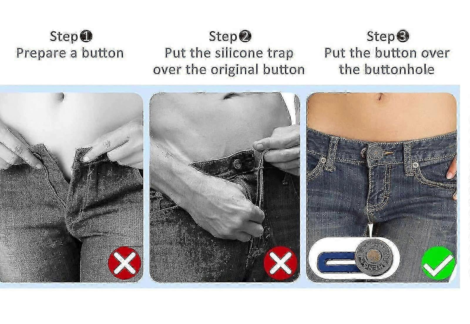 Jean waist extender - 6 sets button extender for men or women