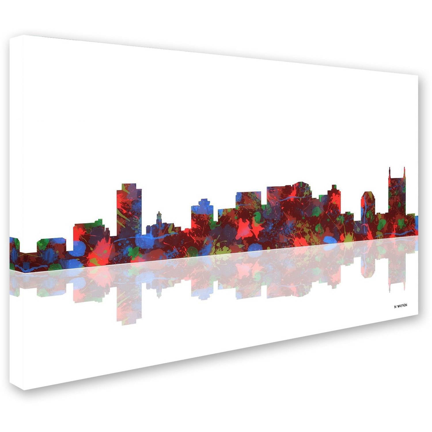Trademark Fine Art "Nashville Tennessee Skyline" Canvas Art by Marlene Watson