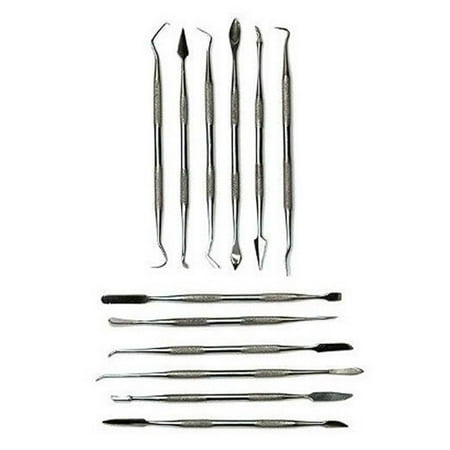 - 12pc Universal Tool Stainless Steel Pick & Hook Hobby Arts Double Ended Tool Set