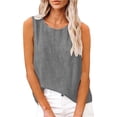 thumbnail image 5 of Helii Women's Cotton Tank Tops Linen Sleeveless Tank Tops Casual Basic Layering Camisoles Summer Tops for Beach Vacation Everyday Wear, 5 of 8