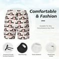 thumbnail image 5 of Lsque Mens Swim Trunks Dachshund And Hearts Pattern - Bathing Suit Compression Liner - Beach Swim Shorts Swimwear - (S-3XL) - Stretch Quick Dry -Medium, 5 of 9