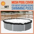 thumbnail image 2 of SET SunSolar Energy Technologies- MESH Above Ground Winter Pool Cover for 12 Foot Round Swimming Pool - Winter Pool Cover with Sturdy Cable and Winch 8-Yr warranty, 2 of 5