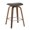 Walnut/Black, variant on LeisureMod Square Counter Stool Upholstered in Leather with Stained Poplar Wood Frame and Chrome Iron Footrest with 360-Degree Swivel for Modern Home, Kitchen, Bars, Cafes Pelya Collection in White