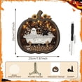 thumbnail image 3 of Ghost Black Cat Bathtub Pumpkin Wooden DIY Puzzle, Spooky Halloween Bathroom Scene Assemble Tabletop Decor for Bookshelf, Halloween Home Decor, 3 of 6