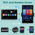 [2G+64G] Android 13 Single Din Vertical Car Stereo Rotatable 10.4 inch