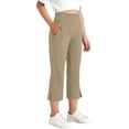 thumbnail image 3 of Lovzfmll Girl's Cropped Yoga Pants, Solid Color Split Hem 7/8 Length with Pockets, Casual Pants for Big Girls 12-13 Years, 3 of 9