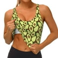 thumbnail image 3 of Fuzoiu Avocado Print Women's Sports Vest,U-Back Sports Tank,Gym Vests,Athletic Sleeveless Shirts,Exercise Undershirts,Yoga, Gym, and Dance Wear-X-Large, 3 of 8