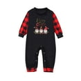 thumbnail image 3 of Odeerbi Christmas Pajamas for Family Plaid Holiday Long Sleeve Family Christmas Pajamas Matching Sets Infant Fashion Plaid Print Blouse Tops Pants Sleepwear Xmas Family Matching PJs Set Red, 3 of 5
