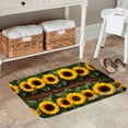 thumbnail image 2 of FJPT Sunflower Pattern Non Slip Flannel Floor Mat Kitchen Mat For Bathroom Kitchen Bedroom Decor 24x16 inch, 2 of 5