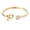 P, variant on Gold Rhinestone Initial Letter Ring Elegant Open Design Jewelry For Women Stylish Alphabet Band Sparkling Cubic Zirconia