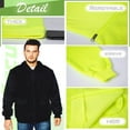thumbnail image 5 of Hi Vis Safety Hoodie Sweatshirt with Removable Sleeve High Visibility Fleece Hooded Work Jacket, 5 of 10
