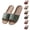 Green, variant on Linen Solid Wide-Strap Slippers Non-slip Soft Sole Breathable Casual Summer Footwear Navy 44