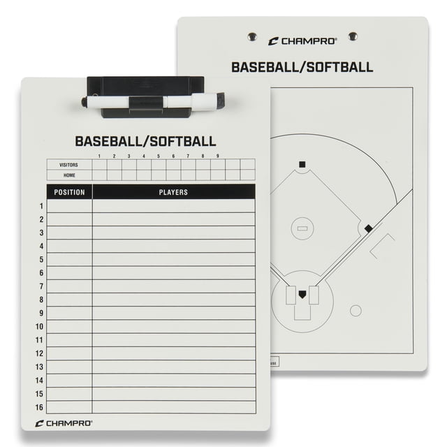 Tabla Anotaciones y Jugadas para entrenador Baseball/Softball 9 x 12 CHAMPRO