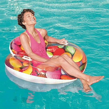 Bestway Vinyl Candy Delight Pool Float, Clear (Best Way To Clean Seashells)