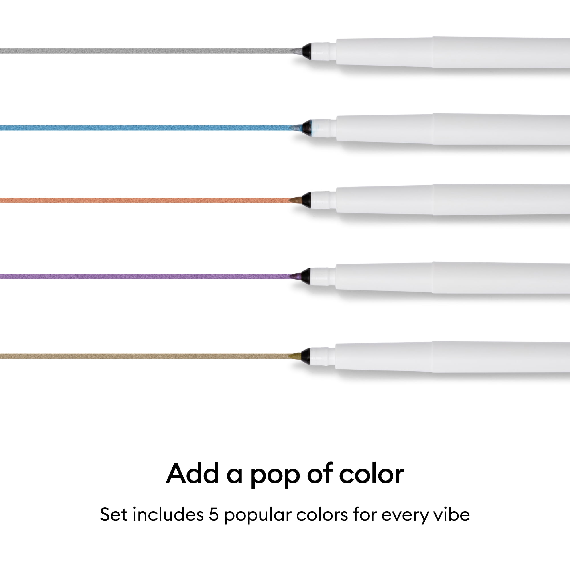 Cricut® Metallic Pen Set, 1.0 mm (5), 1.0 mm,Sampler