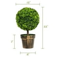 thumbnail image 2 of Gymax 2PCS 22'' Artificial Topiary Ball Tree Fake Boxwood Plant Home Office Decor, 2 of 7