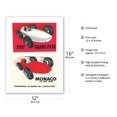 thumbnail image 2 of 1959 Monaco Grand Prix - Vintage Car Racing Poster by Charles Leuenberger - Bamboo Fine Art 290gsm Paper (Unframed) 12x16in, 2 of 4
