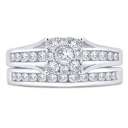 1 Carat T.w. Square Diamond 10kt White G