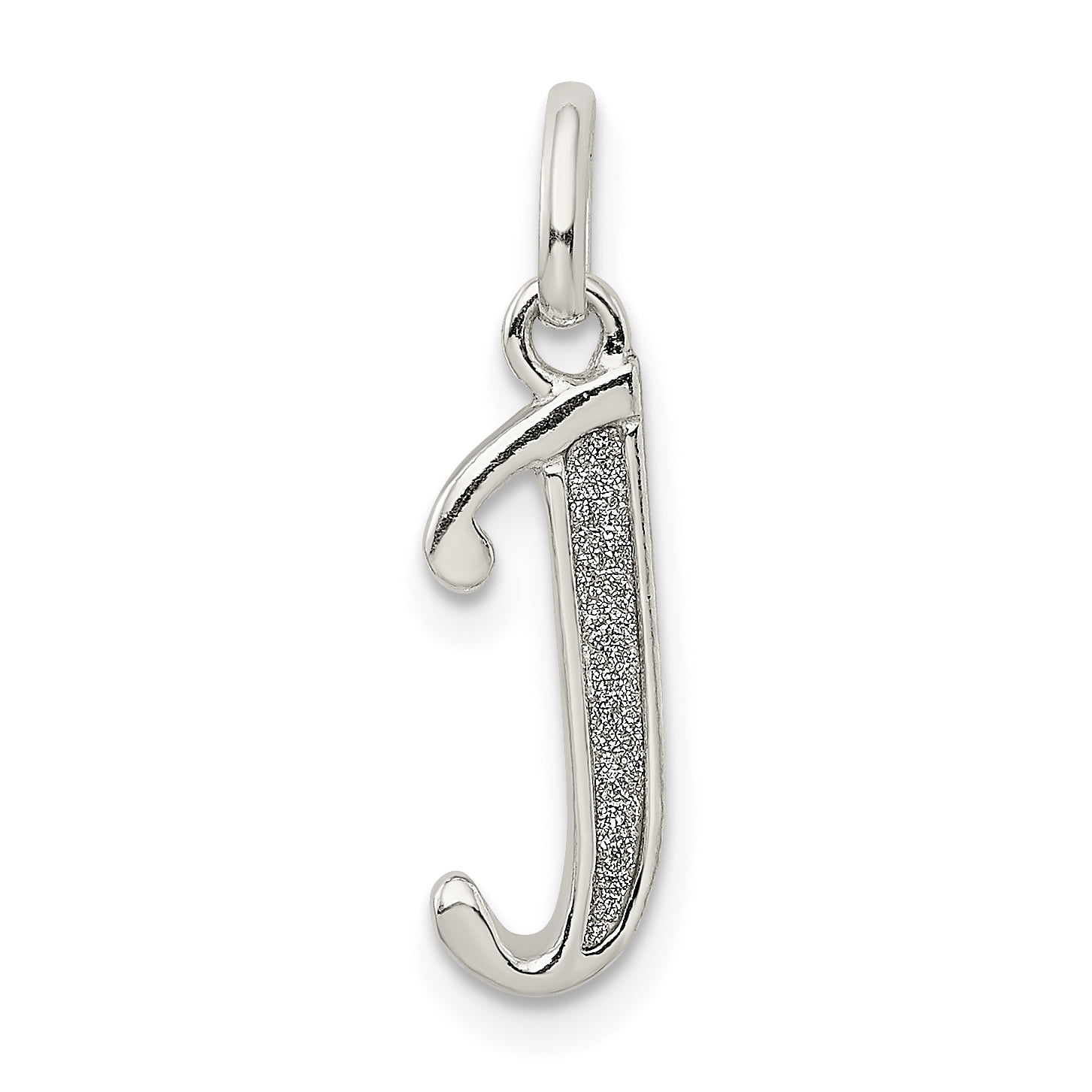 IceCarats 925 Sterling Silver Glitter Enamel Letter J Initial