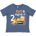 thumbnail image 3 of Inktastic Two and Digging It Bulldozer 2nd Birthday Boys or Girls Toddler T-Shirt, 3 of 5