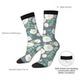 thumbnail image 4 of Pofeuu Flower Print Crew Socks, Adult Running Hiking Socks for Youth and Adult, 4 of 6