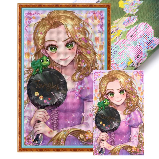 Hilo Algodón Ecológico Bordado 11CT Punto Cruz Princesa Lepe 40x65cm