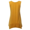 thumbnail image 3 of SSOULM INCH & FIT Women's Round Neck Sleeveless Asymmetrical Hem Tunic Tank Top. Made in U.S.A, 3 of 4