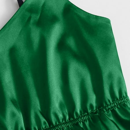 

B91xZ Lingerie For Women Folded Lingerie Underwear Pajamas Sleepwear Sexy Underwear Lace Silk Satin Lingerie for Women Robe Green M
