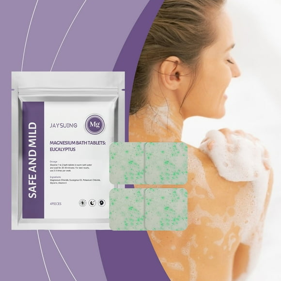 Dianli Melatonin Eucalyptu Oil Magnesiums Bath Tablets 4pcs Holiday Deals