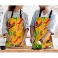 thumbnail image 3 of Yehwow Mexican Food with Cactus Sombrero and Chili Bib Apron For Kitchen BBQ Gardening With Adjustable Neck Strap 27x31 Inch, 3 of 4