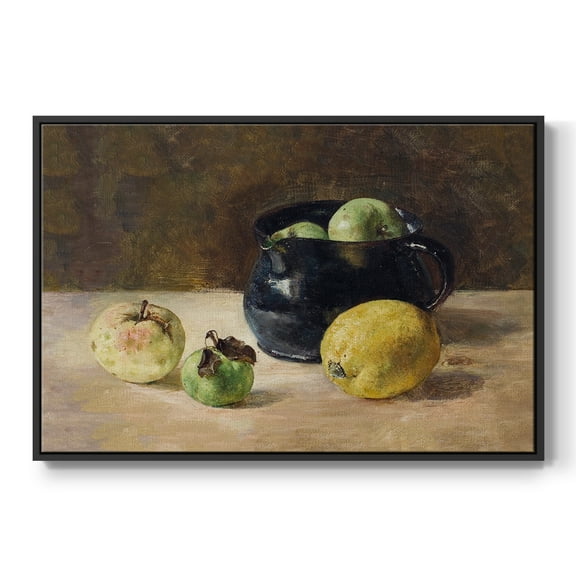 Vintage Botanical Print-LXVI By Wexford Home Framed in Black Wood Gallery Wrapped Canvas 17 in. x 25 in.