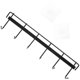 thumbnail image 5 of Wall Mounted Kitchen Rail Utensil Rack with Hooks, No Drill Adhesive Hanging Organizer for Kitchen and Bathroom Storage, Black Multifunctional Hook, 5 of 5