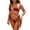 Wine, variant on Women's Halter Two Piece Swimsuit Rhinestone Heart Cross Strappy Tie Side Bikini Set Swimwear