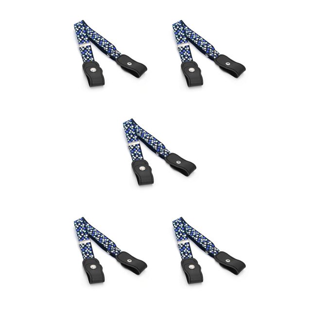 Sonducket Cinturones Sin hebilla Elástico ajustable Elástico Faux Leather Closet Suministros con tejido fino para niños Niñas blue star Type2 NO2 Sonducket CBP200528