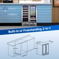 thumbnail image 5 of BODEGA Stainless Steel 24 inch Dual Zone Wine Refrigerator Upgraded 88 Cans 25 Inch 19 Bottles Built-in and Freestanding Wine Cooler, 5 of 8