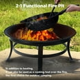thumbnail image 3 of Red Mountain Valley 30" Steel Outdoor Wood Burning Fire Pit for Patio Backyard BBQ with Spark Screen, Cover and Poker, 3 of 10